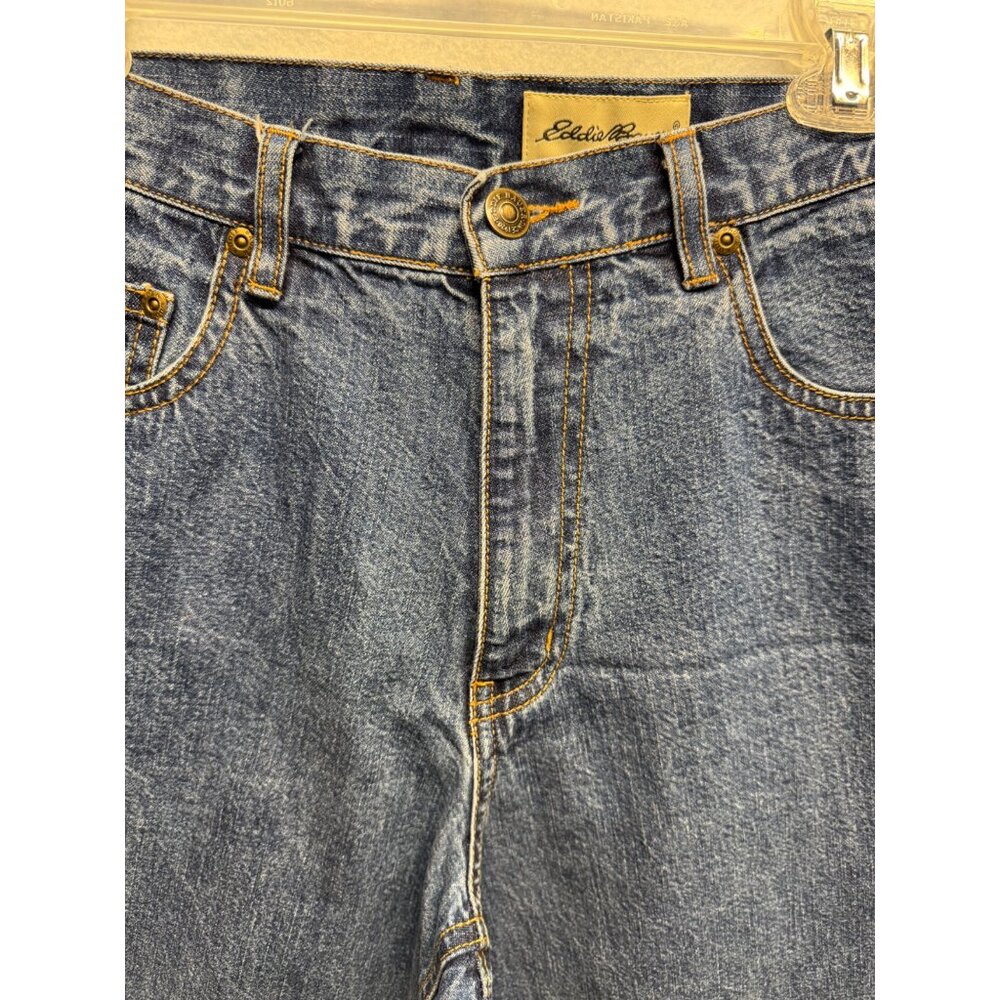 Eddie Bauer Womens Blue Denim Jeans Size 10 Mid-Rise Straight-Leg 100% Cotton - Picture 2 of 10